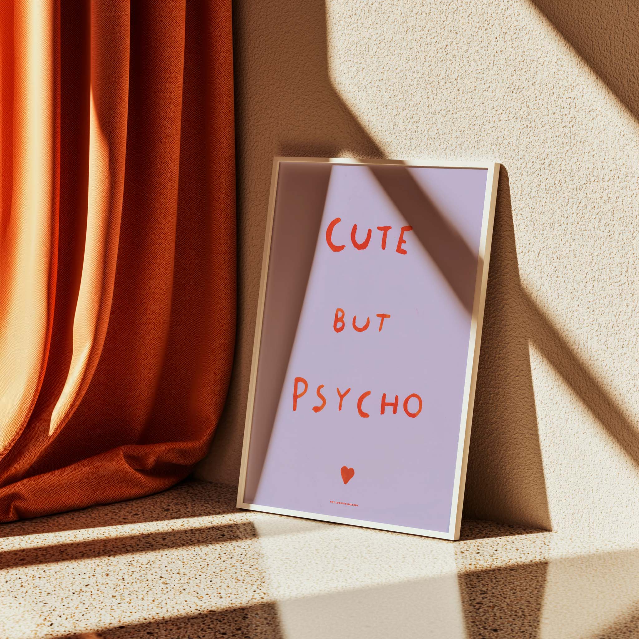 "Cute but Psycho" – Bold and humorous watercolor artwork, ideal for kids, teens, or parents who embrace life’s lovable chaos. Playful, colorful, and full of attitude!