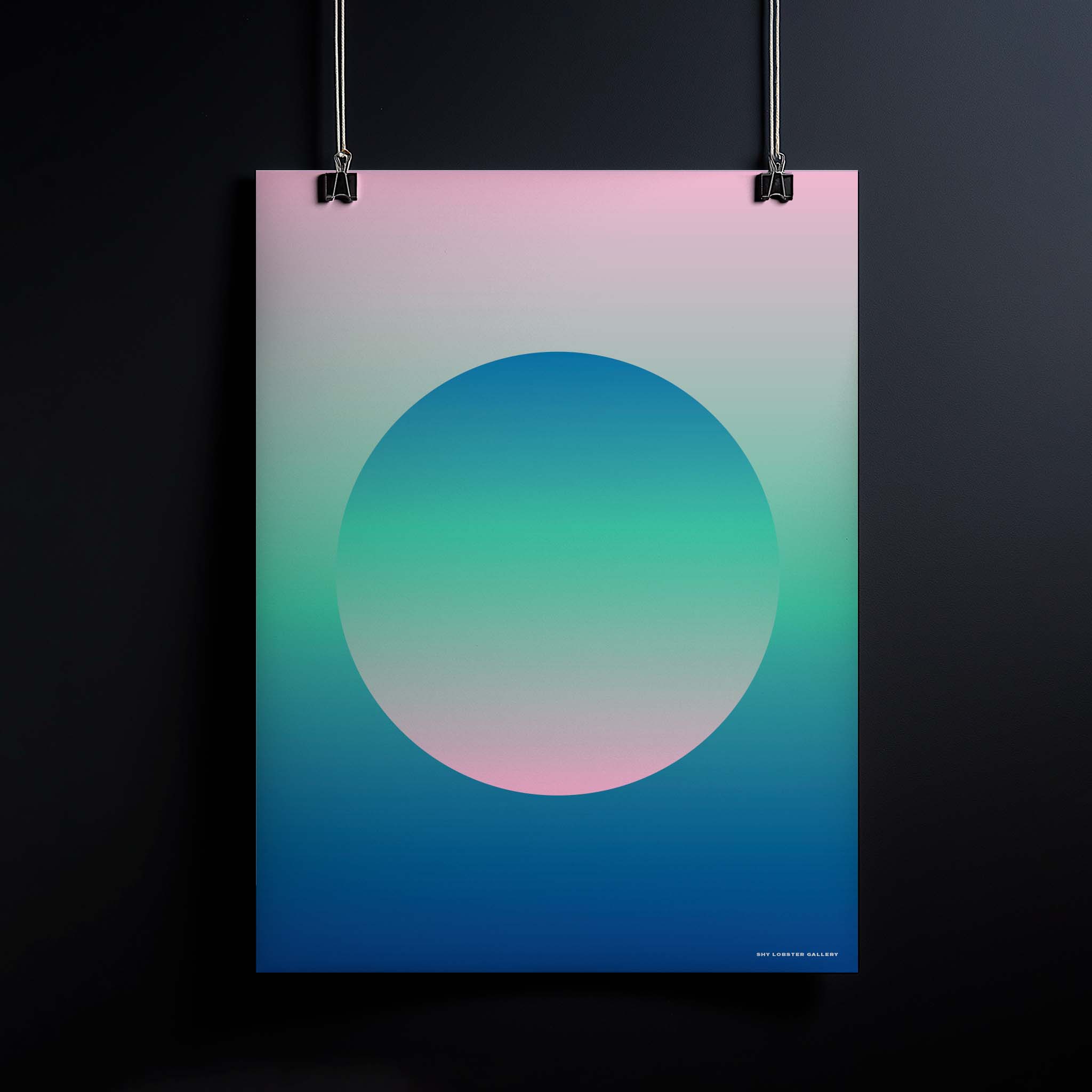 "Dawn" – A calming gradient poster with soft blue, green, and purple hues, evoking the peaceful beauty of a new day. A minimalist and serene wall art piece.