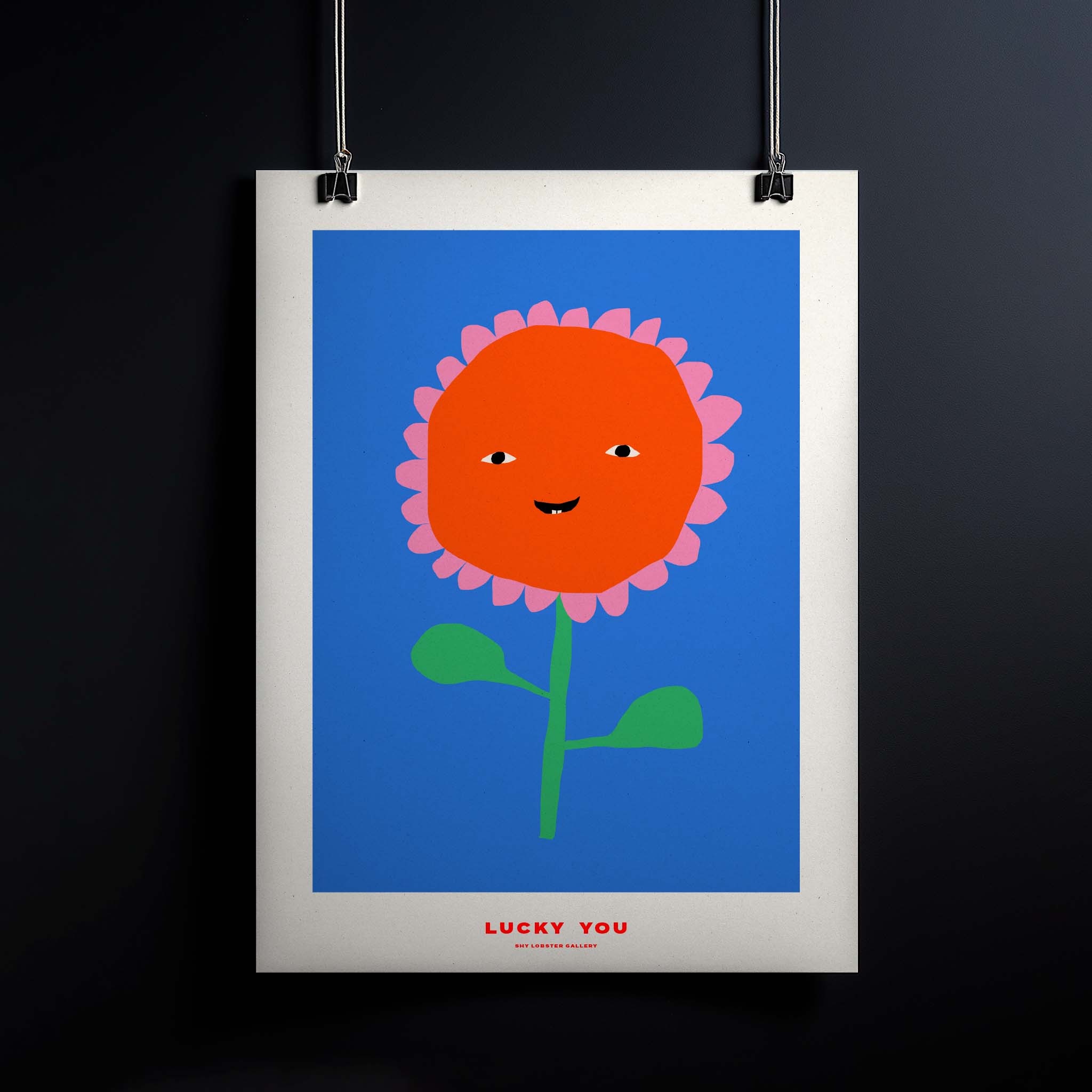 "Colorful kids' poster featuring a smiling flower with a cheerful face, promoting gratitude and appreciation. Perfect for nurseries and children's rooms."